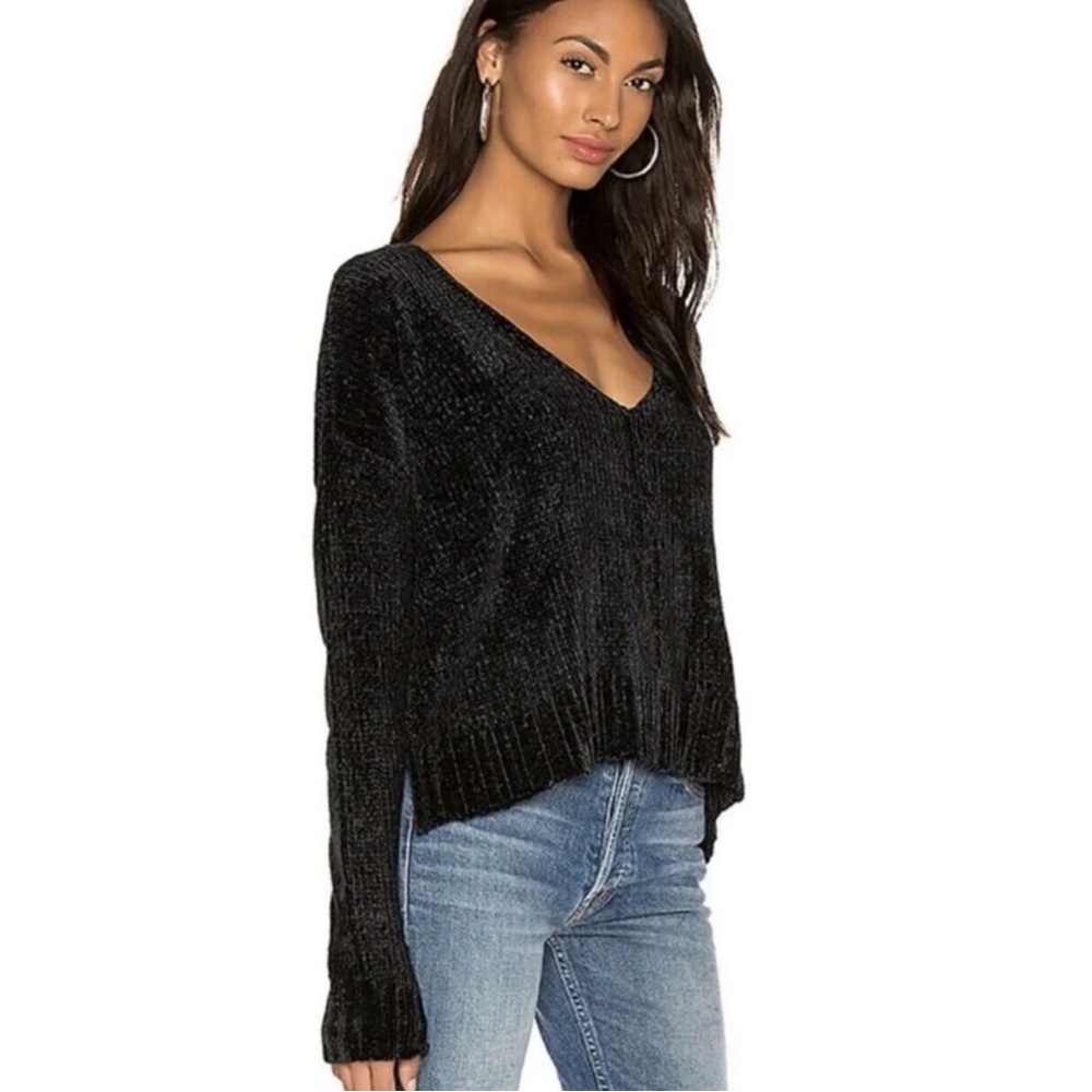 Show me your Mumu black chenille sweater